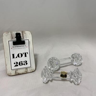 [263] VINTAGE | Two Crystal Knife Rests