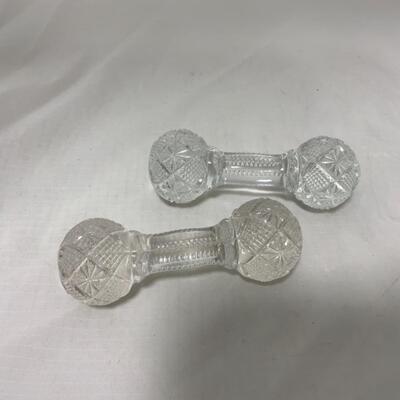 [266] VINTAGE | Two Matching Cut Glass Knife Rests