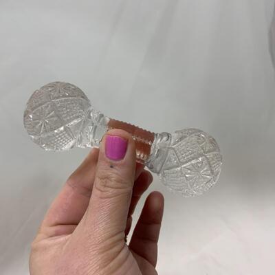 [266] VINTAGE | Two Matching Cut Glass Knife Rests