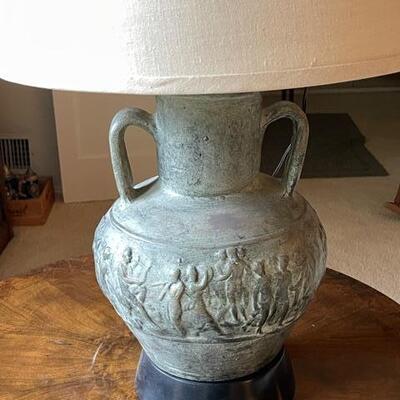 Lot 289  Vintage Table Lamp Greek Theme
