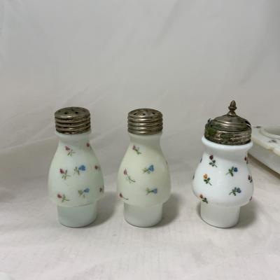 [268] ANTIQUE | 1890 | Dithridge | Scalloped Fan Condiment Set