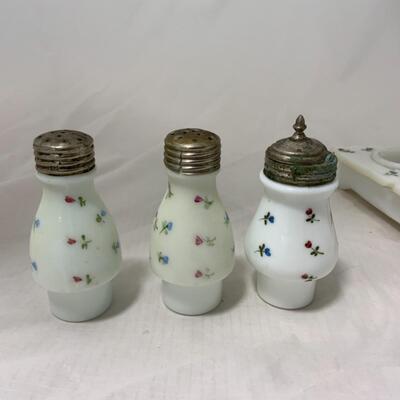 [268] ANTIQUE | 1890 | Dithridge | Scalloped Fan Condiment Set