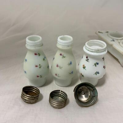 [268] ANTIQUE | 1890 | Dithridge | Scalloped Fan Condiment Set