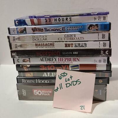 11 Assorted DVDs -Item# 655