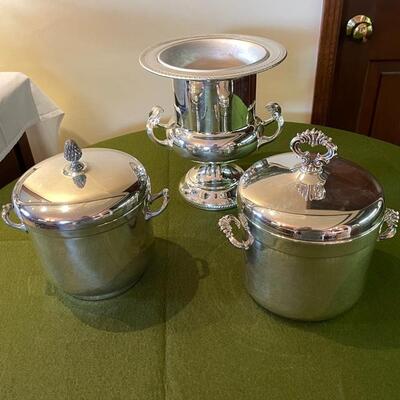 Lot 293 Silver Plate Champagne & Ice Buckets