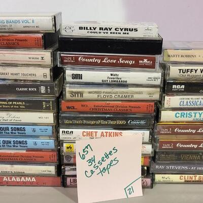 34 Cassette Tapes -Item# 657