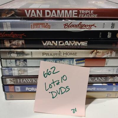 10 Assorted DVDs -Item# 662