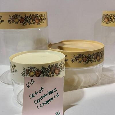 Set of Vintage Containers -Item# 672