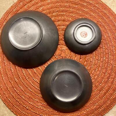 Lot 311 Vintage Japanese Bowls with Pewter Display