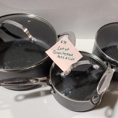 Set of GraniteRock Pots+Lids  -Item# 674