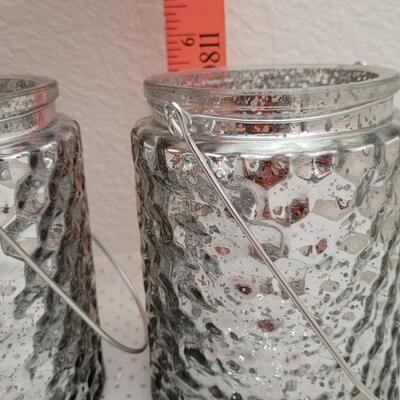 Lot 296: (4) New and Pre Owned Fancy Glass Candle Holders