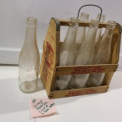 Vintage Pepsi Crate+Bottles -Item# 682