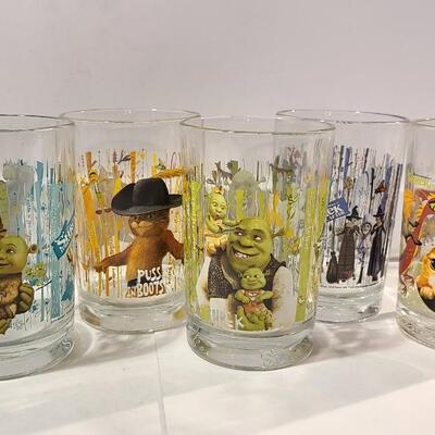 5 McDonalds Shrek Glasses -Item# 684