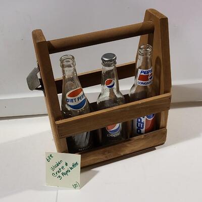 Wooden Crate+3 Pepsi Bottles -Item# 688