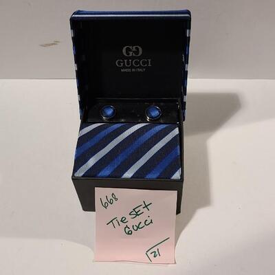 Gucci Tie+Cuff Links -Item# 668