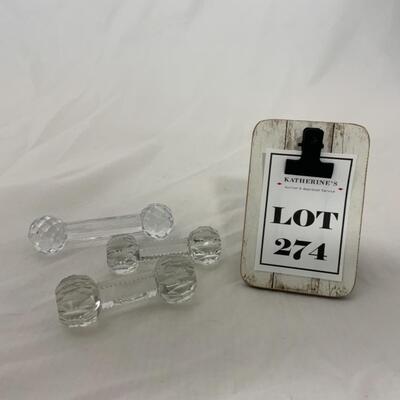 [274] VINTAGE | Three Crystal Knife Rests