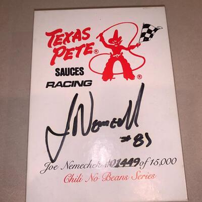 Signed joe nemecheck car with certificate of authenticity 