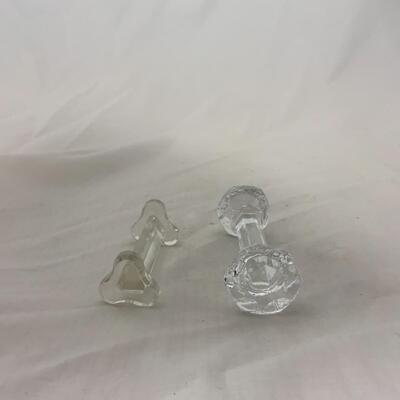 [275] VINTAGE | Two Crystal Knife Rests