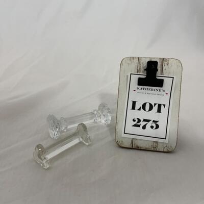 [275] VINTAGE | Two Crystal Knife Rests
