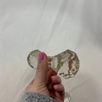[277] VINTAGE | Two Faceted Crystal Knife Rests