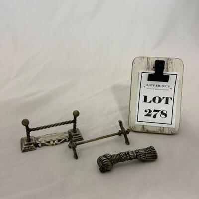 [278] VINTAGE | Three Pewter/Silver Plate Knife Rests | UNIQUE