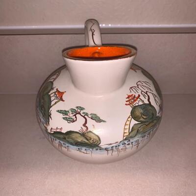Japanese hand painted pot