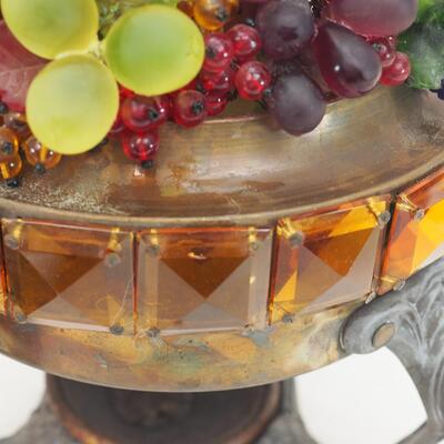 Lot 72 Urianum glass fruit Antique lamp and Brazier