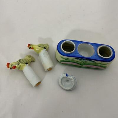 [283] VINTAGE | Chicken Nodder | Condiment Set