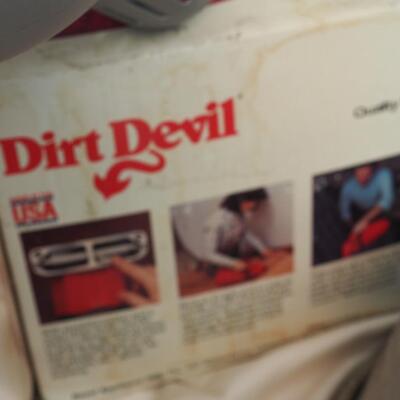 Lot 76 Tools parts, rustic and Dirt Devil Vacuum