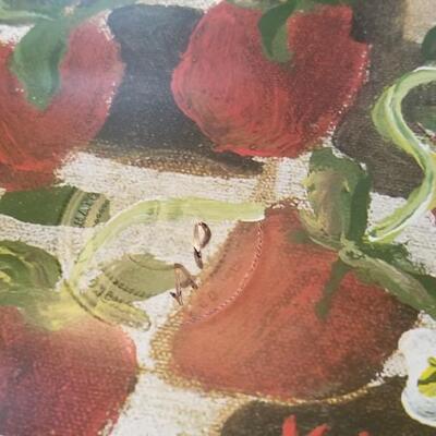 Lot #74  Controversial 2015 Ponchatoula Strawberry Poster by Kalle Seikkinen - hard to find