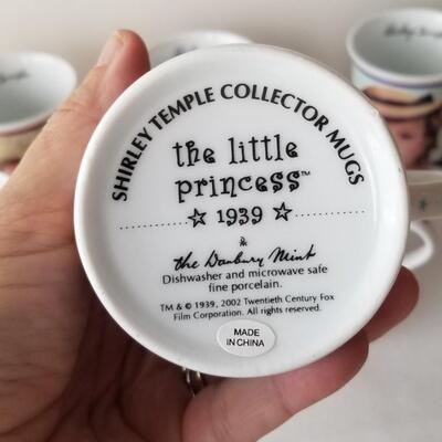 Lot #77  Shirley Temple Danbury Mint Mugs - 2002 - along with bisque figure
