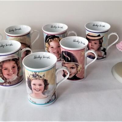 Lot #77  Shirley Temple Danbury Mint Mugs - 2002 - along with bisque figure