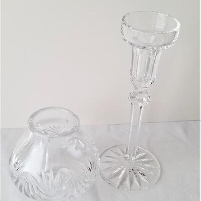 Lot #78  Pair Waterford Crystal Candle Lamps - Beautiful!