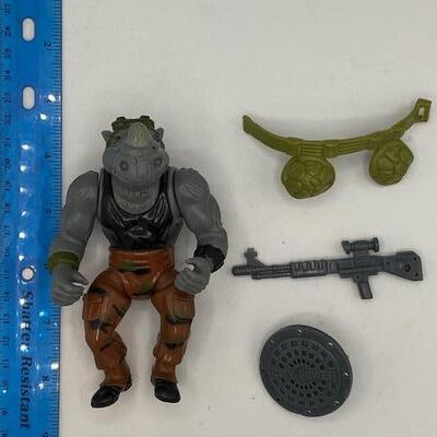 Vintage TMNT Playmate Toys 1988 Rocksteady Action Figure