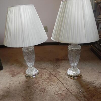 LOT 155 GLASS TABLE LAMPS