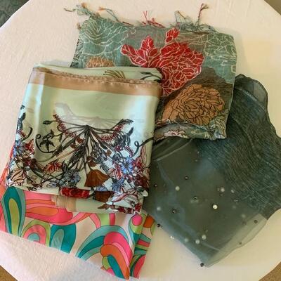 Lot 321  Vintage scarves 