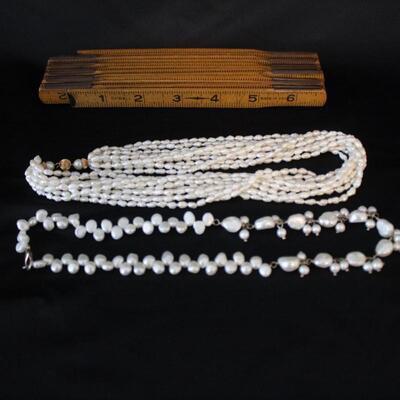 Lot #251: Two Beaded Pearlescent Necklaces 