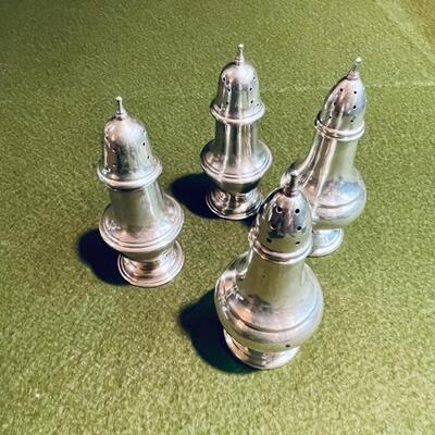Lot 328 Sterling Silver Salt & Pepper Shakers 3 Sets Weights