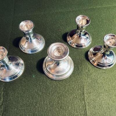 Lot 333 Sterling Silver Candle Holders Weighted Towle Poole Watkins