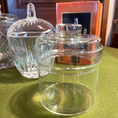 Lot 377 Group 4 Covered Glass Jars Canisters Austria