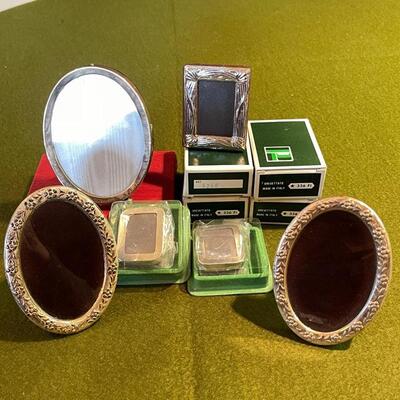 Lot 382 Group of Frames Sterling Silver Miniature Frames Towle &  Italian