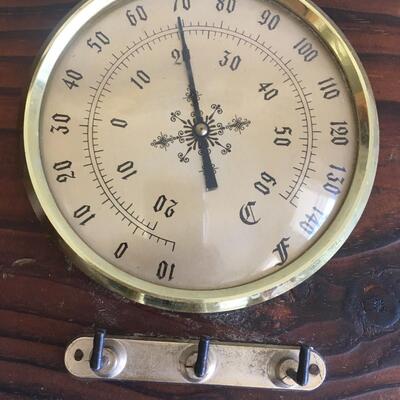 Vintage Wood Barometer  