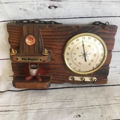 Vintage Wood Barometer  