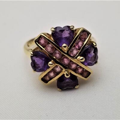 Lot #84  Beautiful 14kt gold and Amethyst Ring - Size 6
