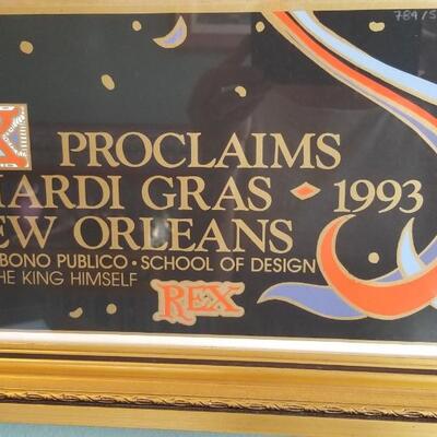 Lot #90  Gorgeous Framed 1993 REX Proclamation  - Ltd edition