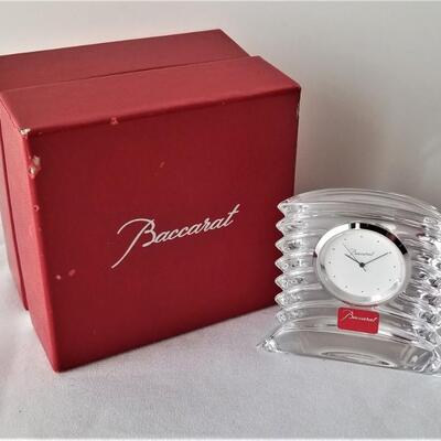 Lot #99  BACCARAT crystal clock in original box