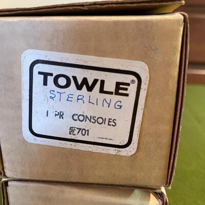 Lot 384 Set 4 Sterling Silver Weighted Candle Holders by Towle