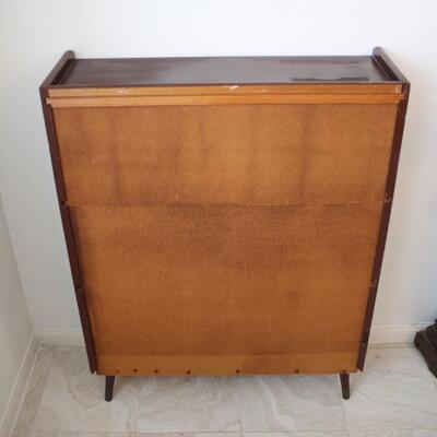 Lot #259: MCM Solid Wood Bookcase 