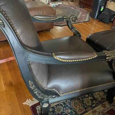 Genuine leather arm chair like new