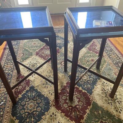 Antique vintage pair of accent tables